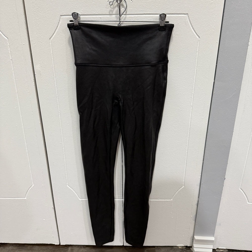 Spanx Black Faux Leather Leggings